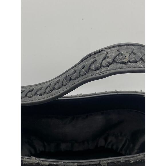FREE PEOPLE Women’s Black Faux-Leather Braided-Strap Square Top-Handle Bag SZ OS - Picture 3 of 8